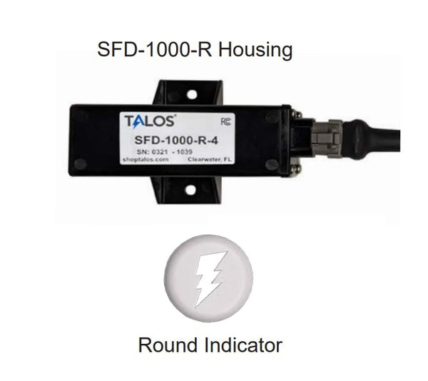Talos SFD1000R White Round Flush Mount Lightning Detector with 10ft Cable - 1524